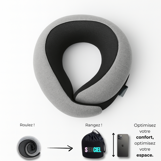 Oreiller de Voyage Ergonomique – Confort Absolu ⚪
