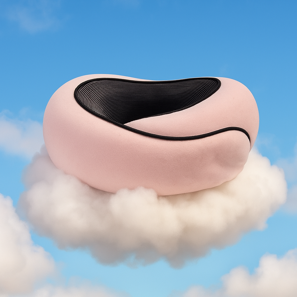 Oreiller de voyage ergonomique – Douceur & détente 🌸