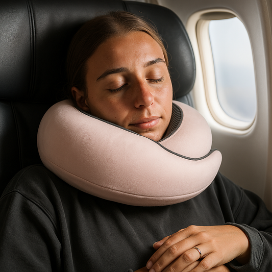 Oreiller de voyage ergonomique – Douceur & détente 🌸
