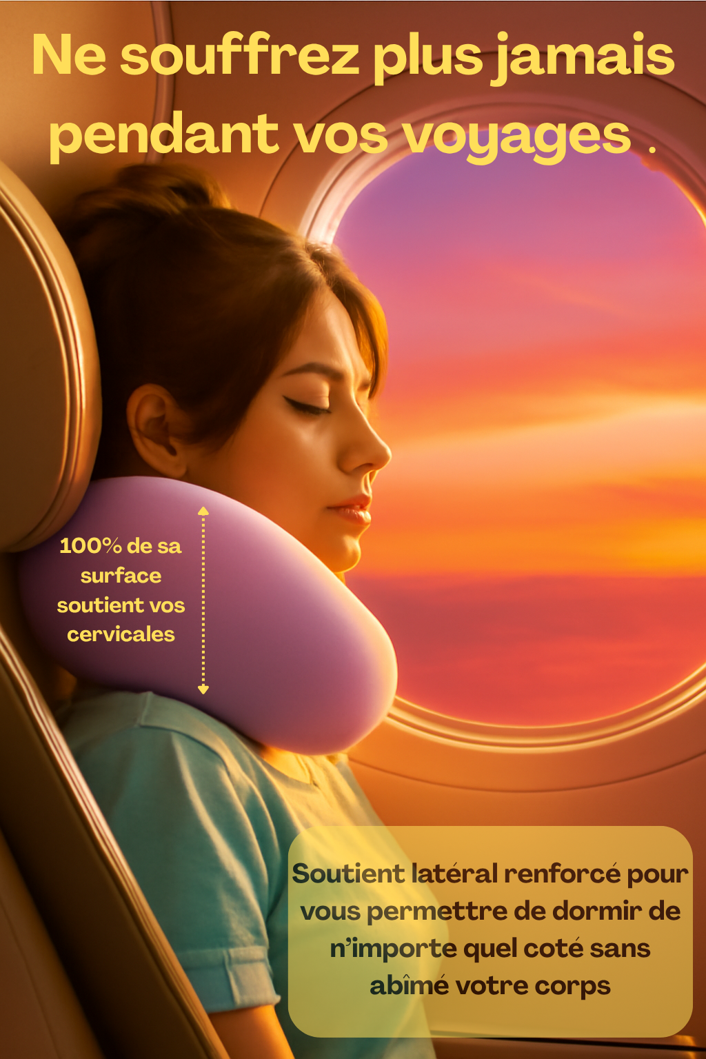 Oreiller de voyage Confort Ultra - Lavender Sky
