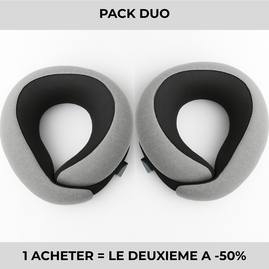 Oreiller de Voyage Ergonomique – Confort Absolu ⚪